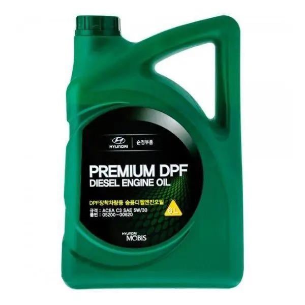 Моторное масло Mobis Premium DPF Diesel 5W-30 6 л (0520000620) - фото 1