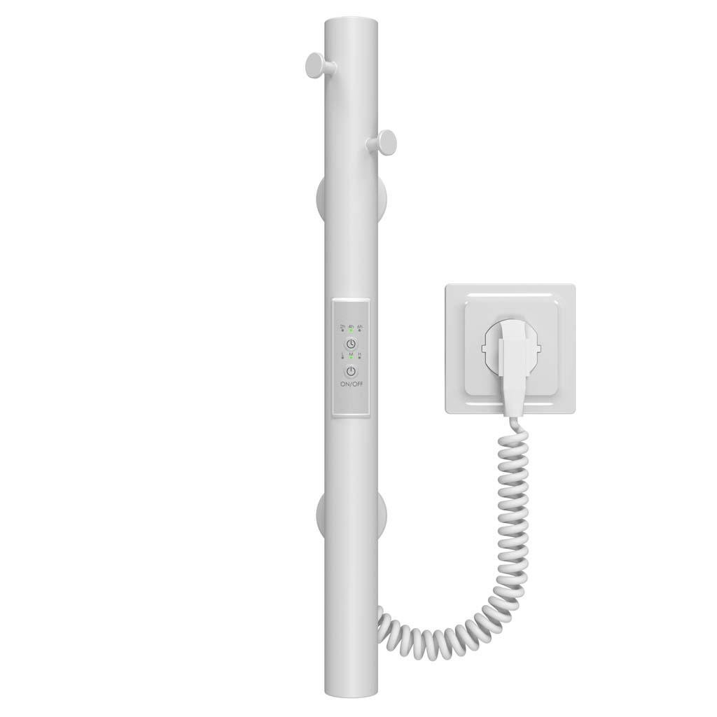 Полотенцесушитель электрический Deffi Chloe WD03 нержавеющая сталь 30x400 мм Белый (C.MK.40.30.EW3 )