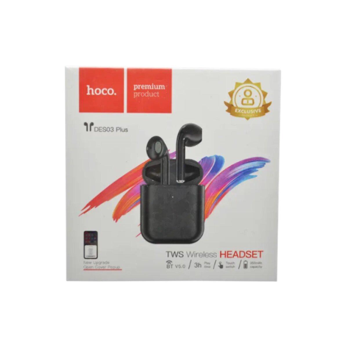 Наушники Hoco DES03 Plus Wireless headset 350 mAh Bluetooth 5.0 Black (604421) - фото 3