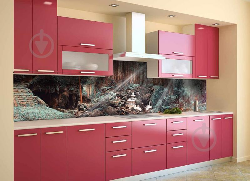 Скинали на кухню Zatarga «Лес Солнечные лучи» 600х2500 мм виниловая 3Д наклейка кухонный фартук самоклеящаяся Z180371 Скинали на кухню Zatarga «Лес Солнечные лучи» 600х2500 мм виниловая 3Д наклейка кухонный фартук самоклеящаяся Z180371