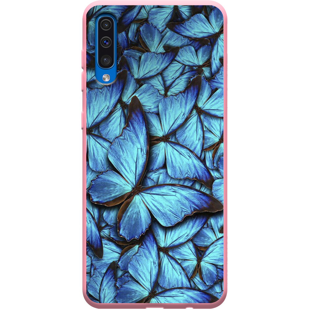 Чохол Boxface Samsung A505 Galaxy A50 Лазурні Метелики Рожевий силікон (36417-up1550-37015)