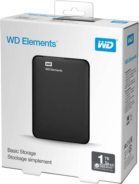 Жесткий диск внешний WD HDD 2,5" USB 1.0TB Elements Black (WDBUZG0010BBK-WESN) - фото 6 Жесткий диск внешний WD HDD 2,5" USB 1.0TB Elements Black (WDBUZG0010BBK-WESN) - фото 6