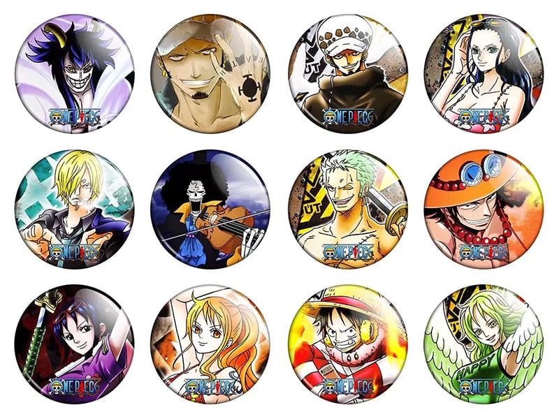 Набор значков Аниме One Piece 12 шт. (NZN00277)