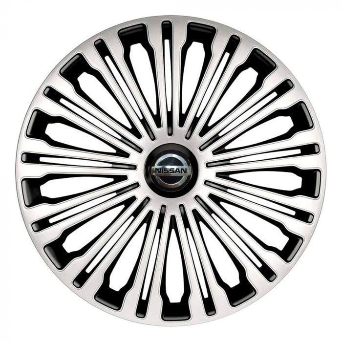 Ковпаки для коліс 4 Racing Volante Silver/Black R16 з логотипом Nissan 4 шт.