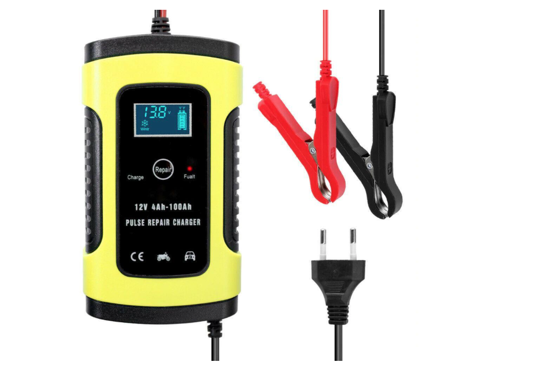 Зарядний пристрій автомобільного акумулятора Foxsur 12 V 5-6 A (7899j43m34)