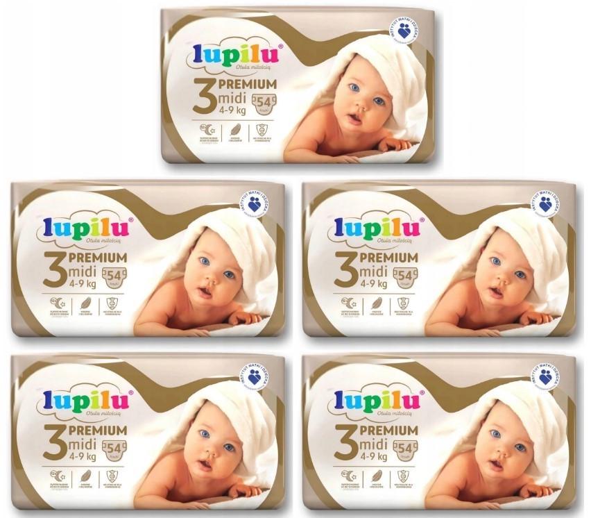 Підгузки дитячі Lupilu Premium Midi р. 3/вага 4-9 кг 270 шт. (1608941048)