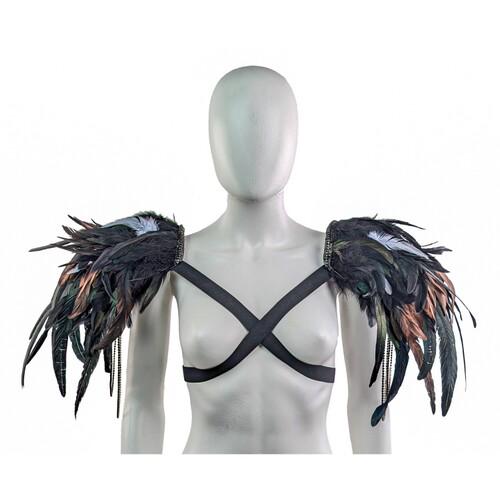 Наплічники перові Seta Decor 25-524BLK-BR Наплічники перові Seta Decor 25-524BLK-BR