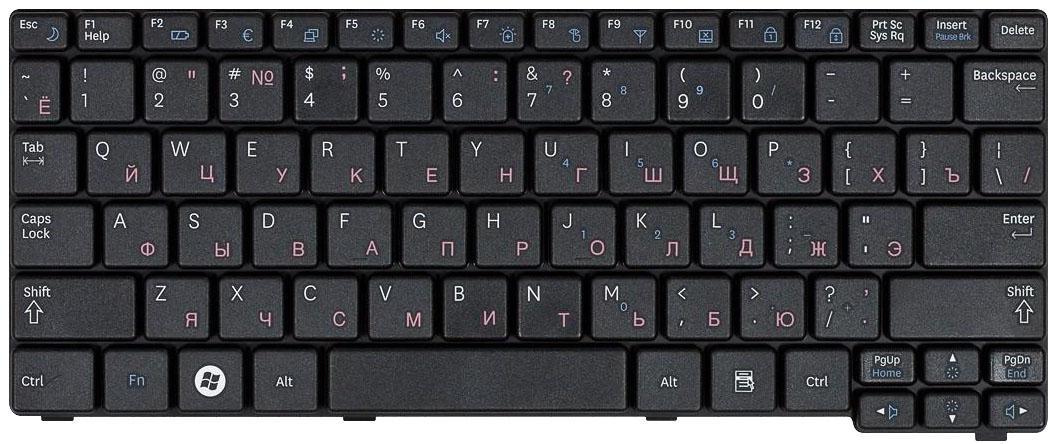 Клавиатура для ноутбука Samsung N140/N150/N145/N144/N148 Black