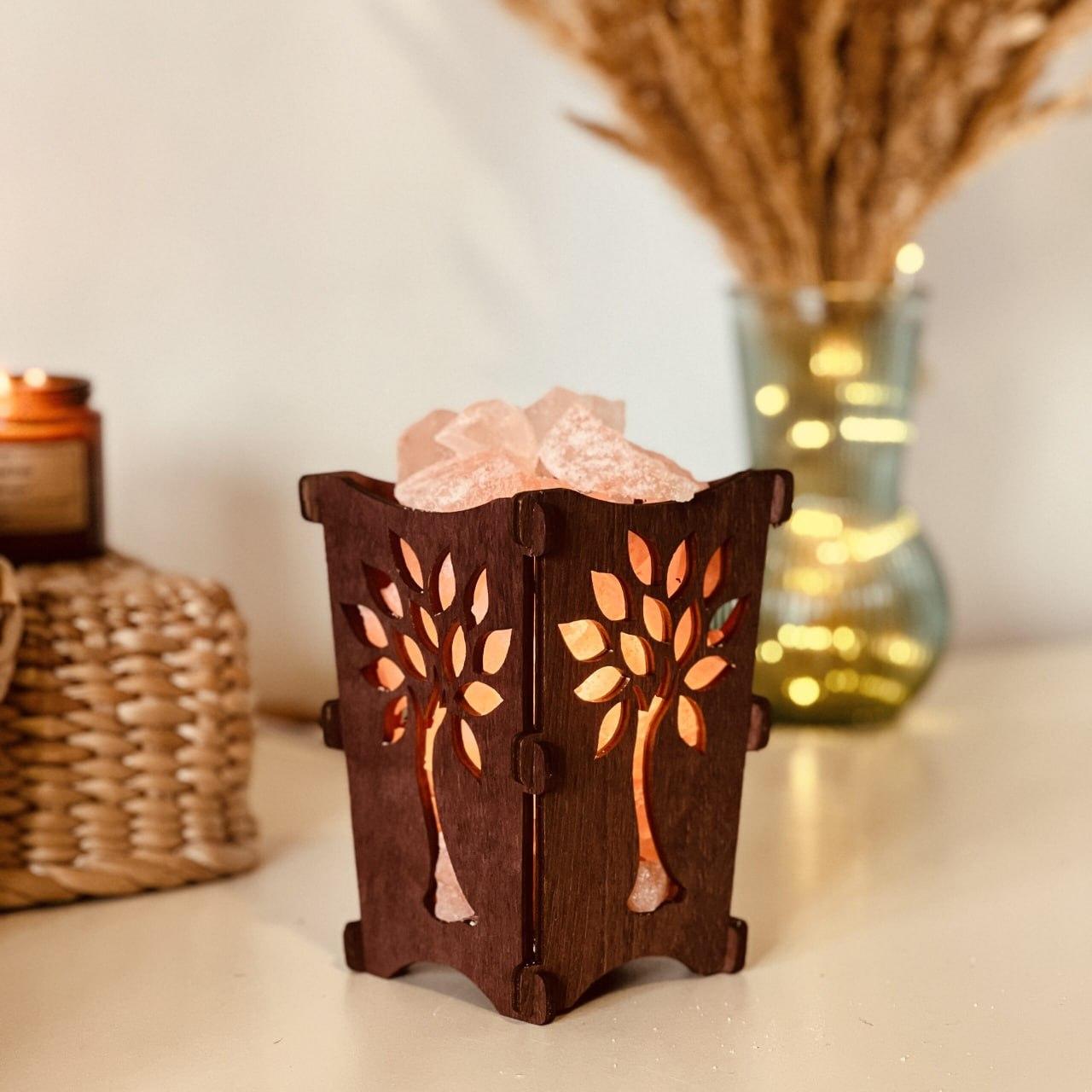 Соляная лампа Дерево из гималайской соли 1 кг (Д-bahmut-001/7)