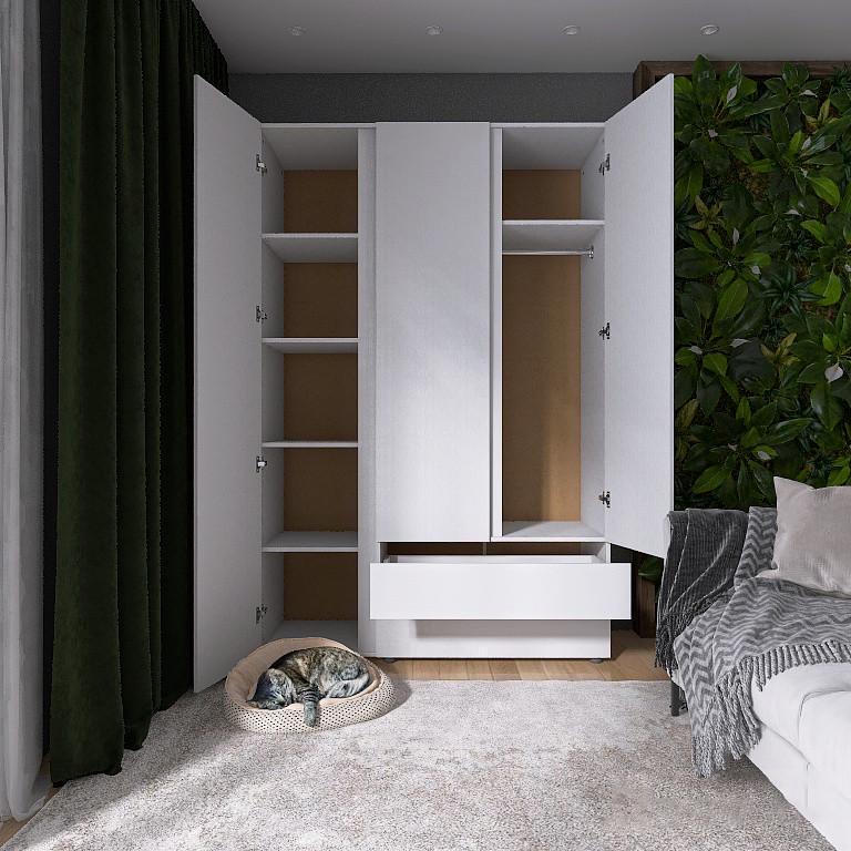 Шкаф Эверест Лайт 1365х520х2080 мм ШЛ-3 Белый (ЭВ20450)