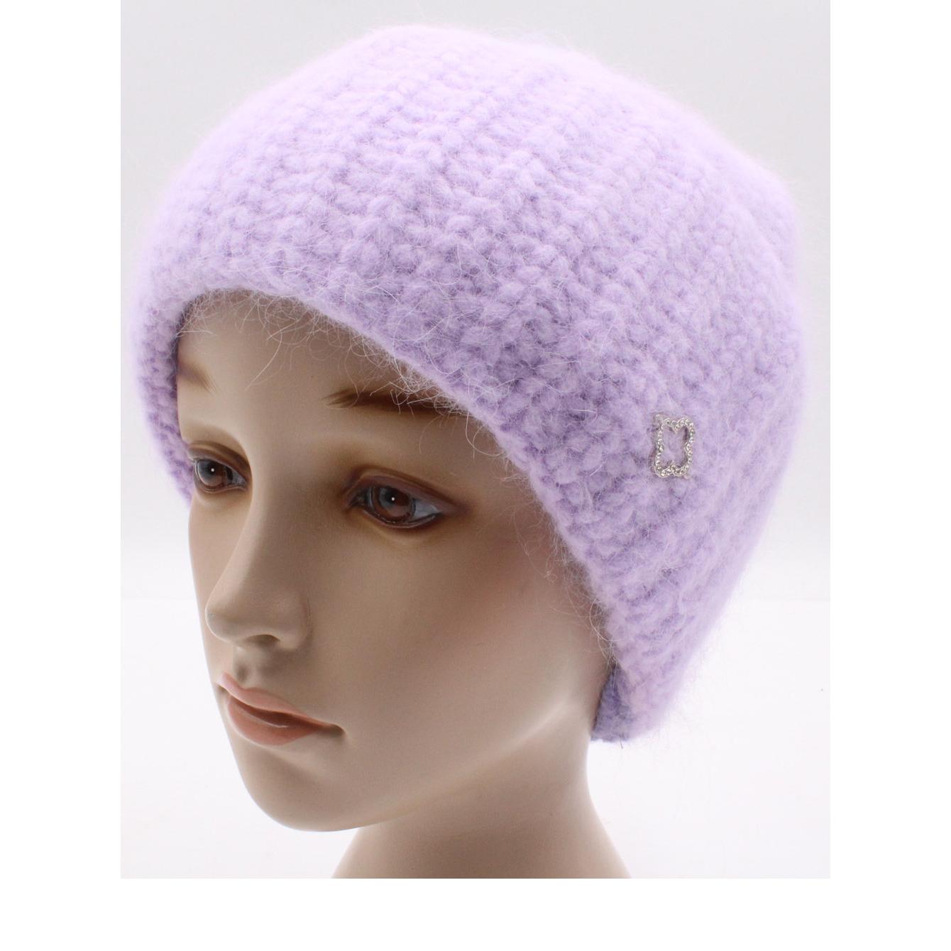 Шапка ангоровая Leks Троянда one size Сиреневый - фото 1 Шапка ангоровая Leks Троянда one size Сиреневый - фото 1