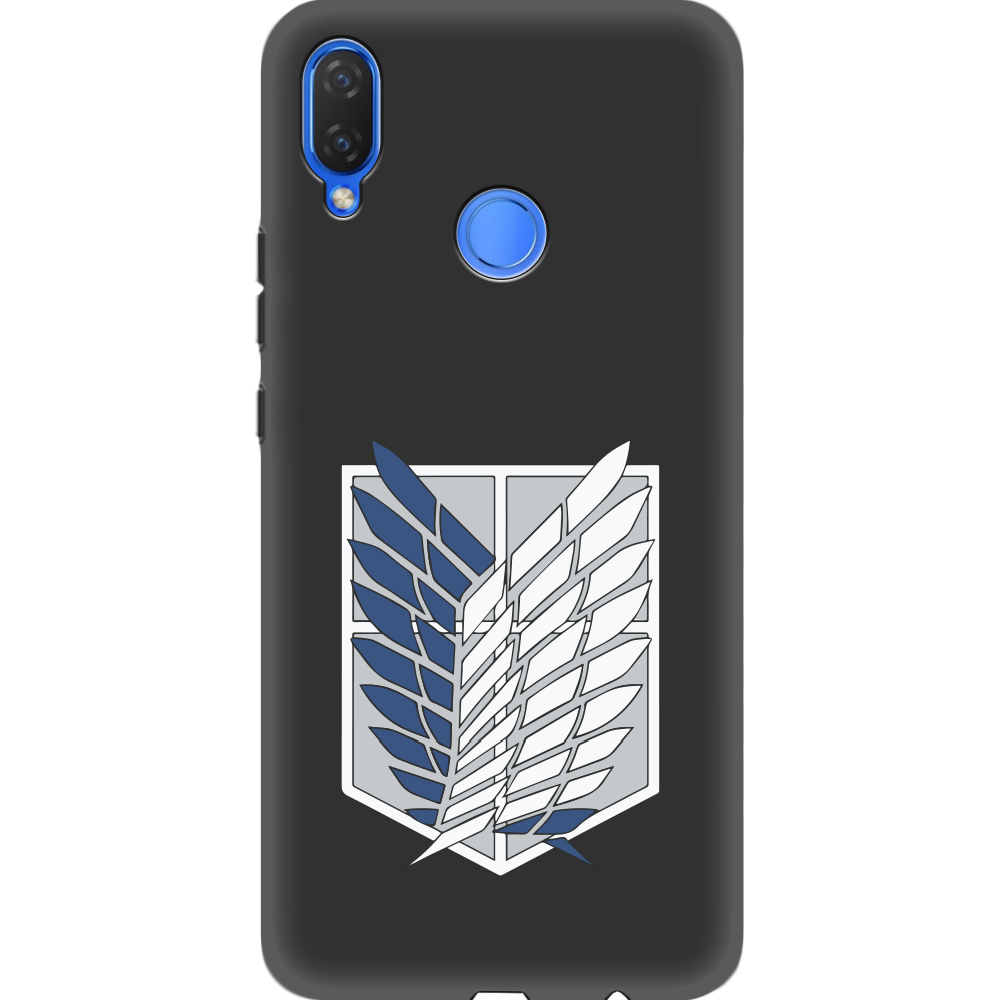 Чехол Boxface Huawei P Smart Plus Атака Титанов Крылья Свободы Черный силикон (34912-bk88-35159)