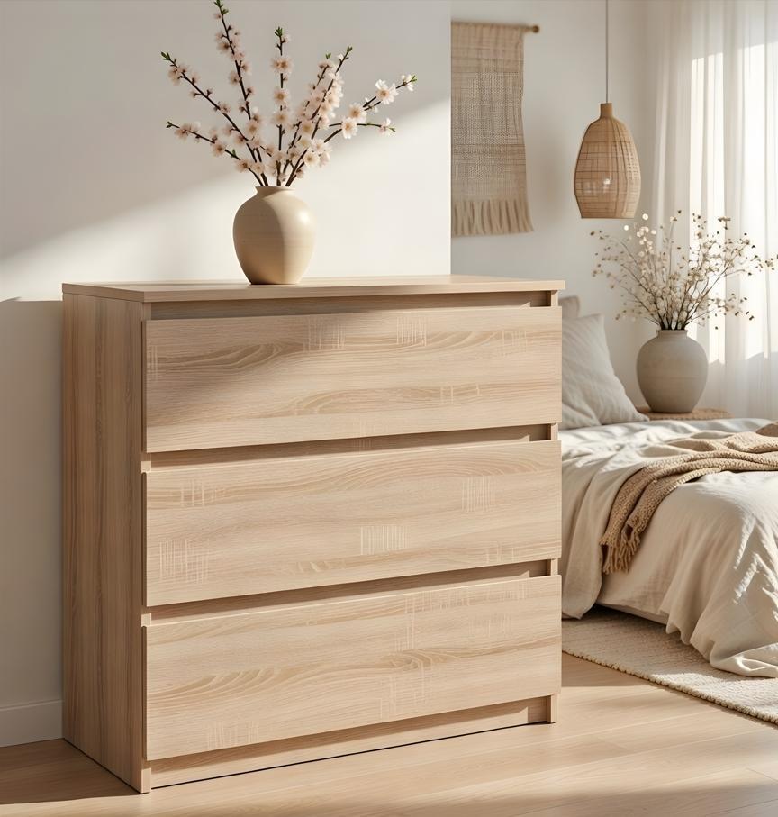 Комод для одягу компактний Майстер Форм Брайт 800х376х730 мм Дуб сонома (20157)