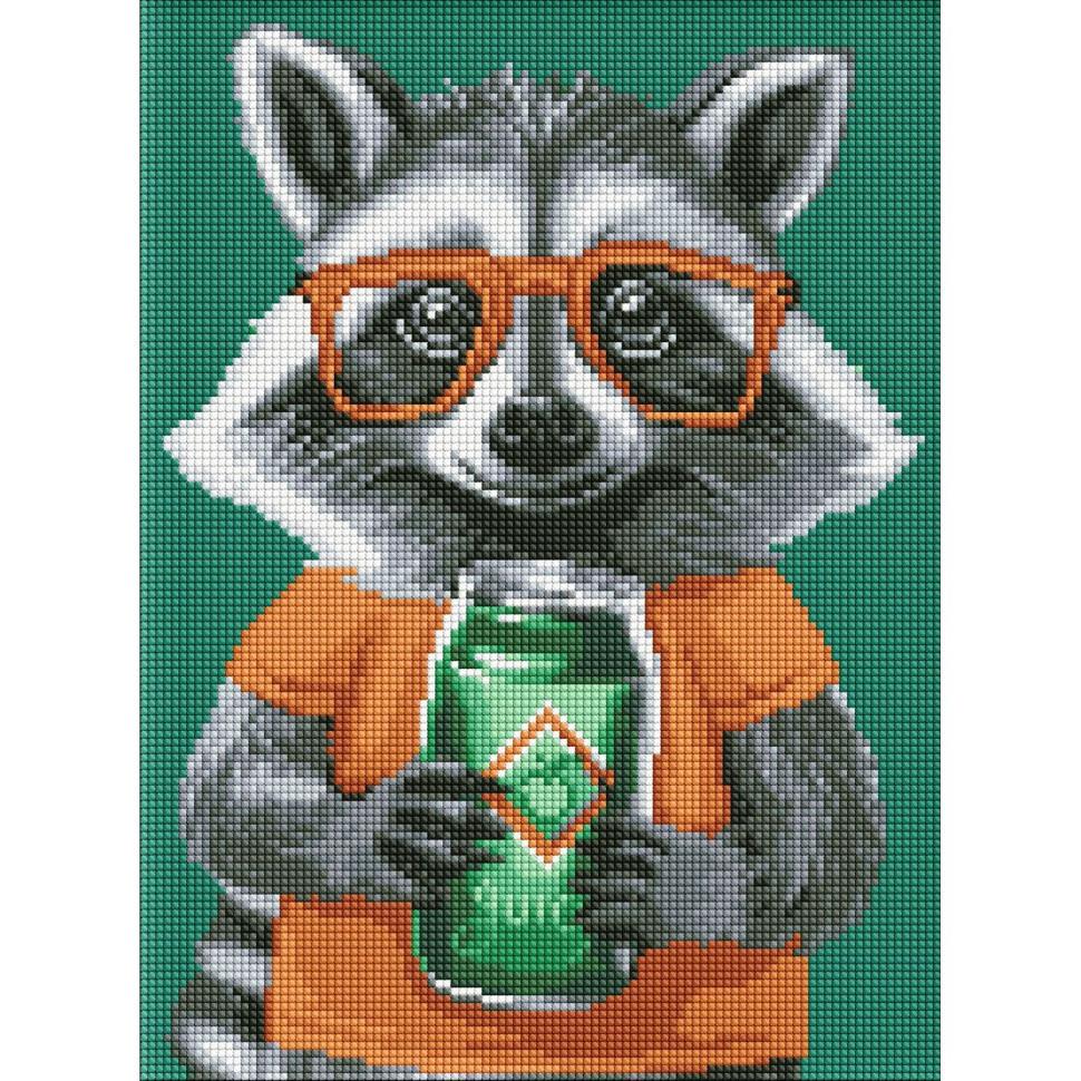 Алмазная мозаика Идейка Милый енот 30x40 см (AMC7745)