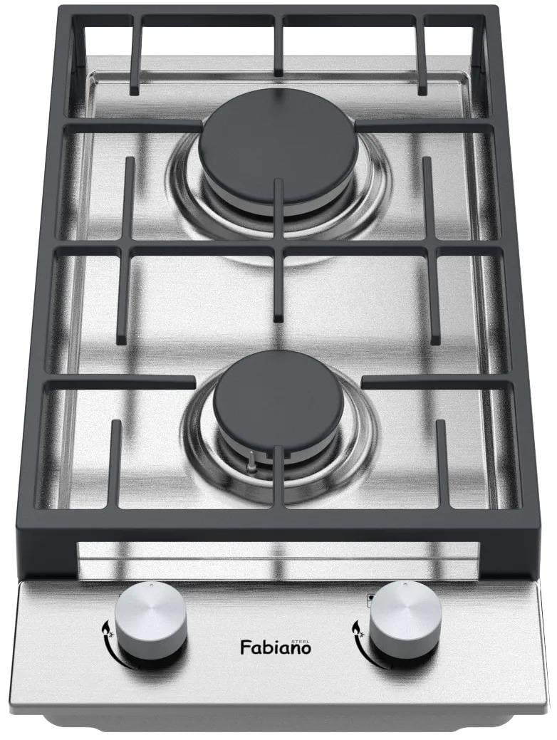 Варочная поверхность газовая Fabiano FHG 13-2 VGH Inox на 2 конфорки (FHG 13-2 VGH)