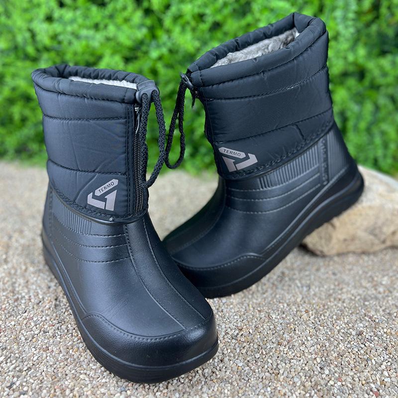 Чоботи жіночі пінові утеплені на блискавці Е-003091-1 p. 40 26 см Чорний