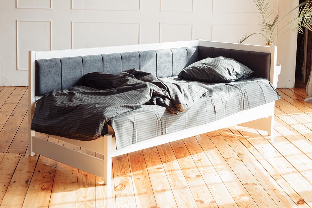 Ліжко дерев'яне Лілі з м'яким узголів'ям 90х200 см Білий - фото 5 Ліжко дерев'яне Лілі з м'яким узголів'ям 90х200 см Білий - фото 5