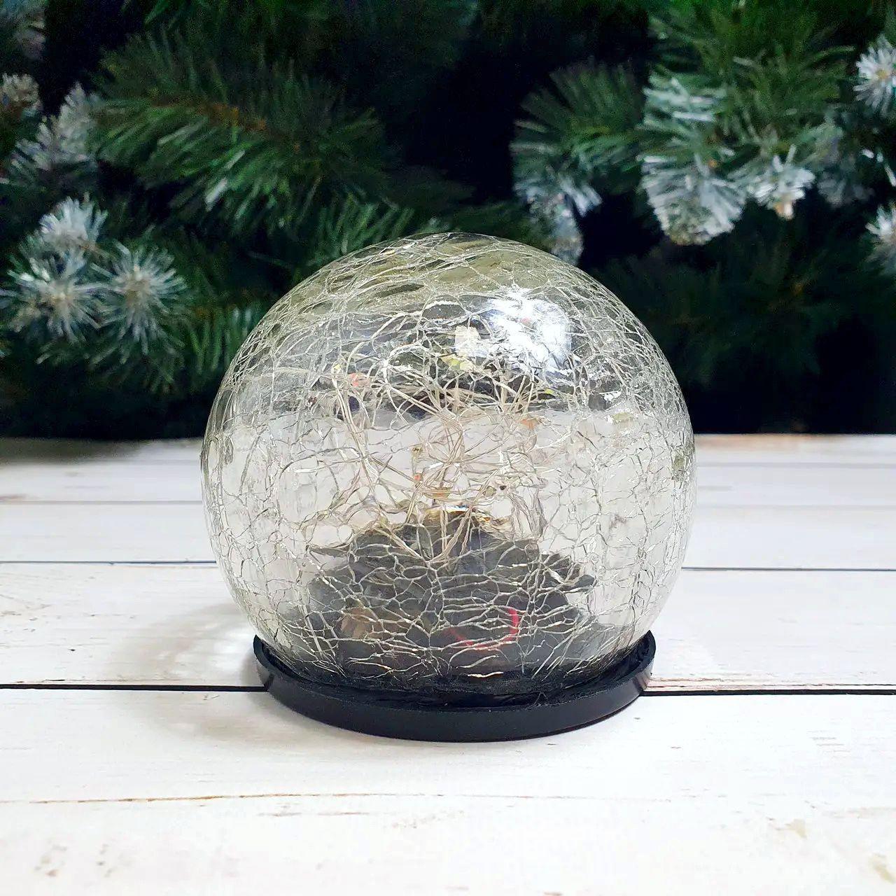 Ліхтарик садовий на сонячній батареї з ефектом битого скла 10 см Мультиколор - фото 5 Ліхтарик садовий на сонячній батареї з ефектом битого скла 10 см Мультиколор - фото 5