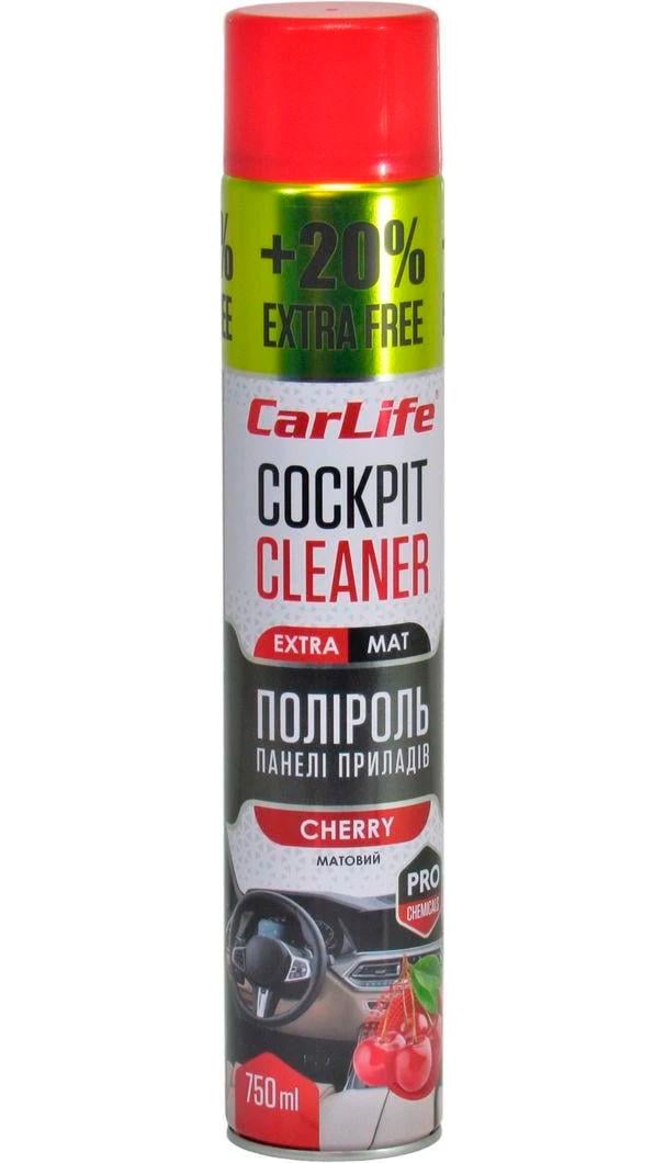 Полироль для пластика CarLife Cockpit Cleaner Extra Mat Cherry 750 мл (CF779)