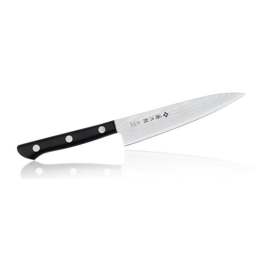 Нож кухонный универсальный Tojiro Basic Damascus двусторонняя заточка 60 HRC VG-10 37-слойная дамасская сталь 135 мм Черный (2100837369) Нож кухонный универсальный Tojiro Basic Damascus двусторонняя заточка 60 HRC VG-10 37-слойная дамасская сталь 135 мм Черный (2100837369)