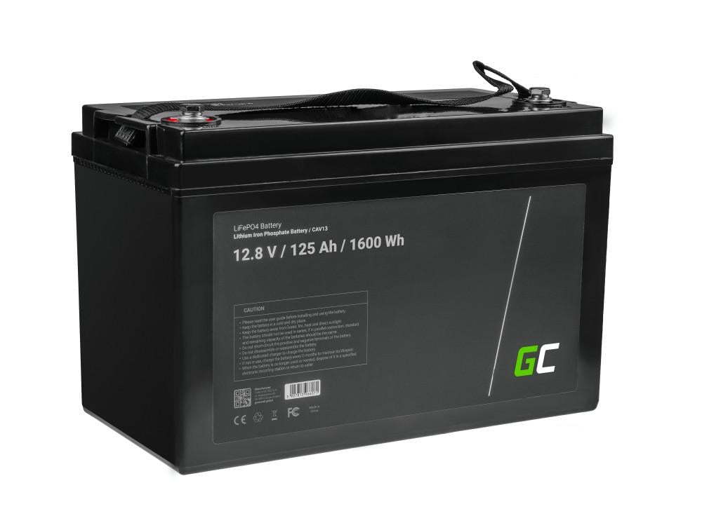 Батарея аккумуляторная GreenCell + BMS LiFePO4 12,8 V 125 Ah 100 А (20613)