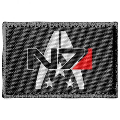 Шеврон прямоугольный Mass Effect logo N7 (18179342-2-49324)