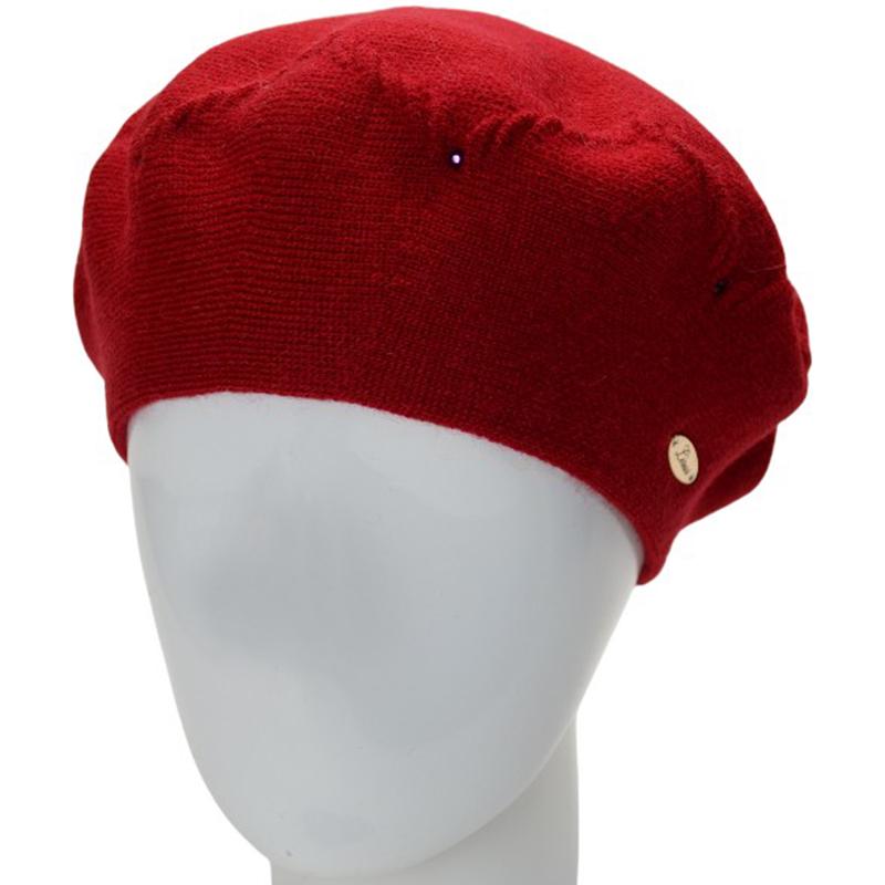 Берет женский двойной Lirus Алана универсальный Красный (276149)