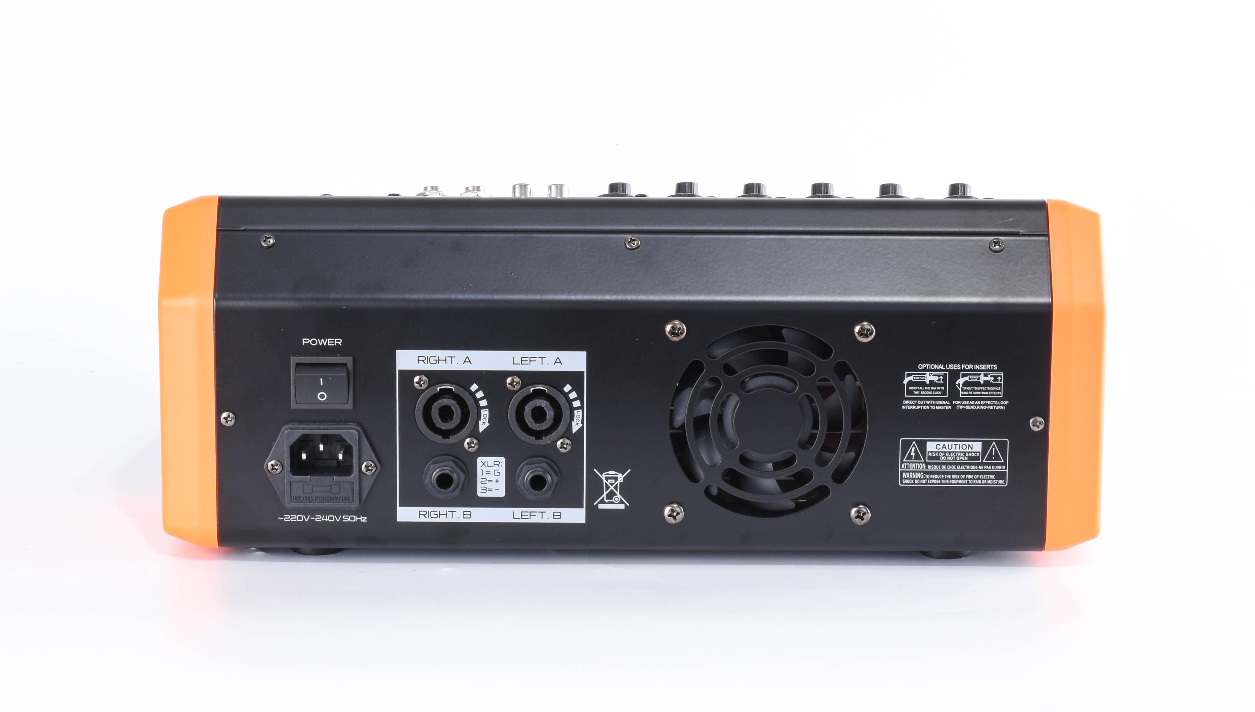 Мікшерний пульт активний з підсилювачем 2х500 Вт 6 канальний 99 DSP Bluetooth USB (0029) - фото 3 Мікшерний пульт активний з підсилювачем 2х500 Вт 6 канальний 99 DSP Bluetooth USB (0029) - фото 3