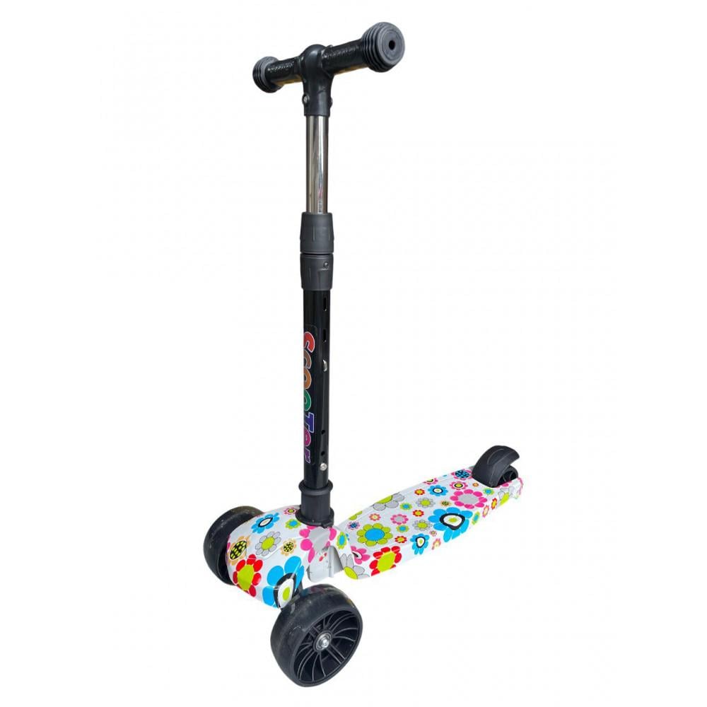 Самокат детский трехколесный 216 Scooter с LED-подсветкой колес flowers (PH00124) Самокат детский трехколесный 216 Scooter с LED-подсветкой колес flowers (PH00124)