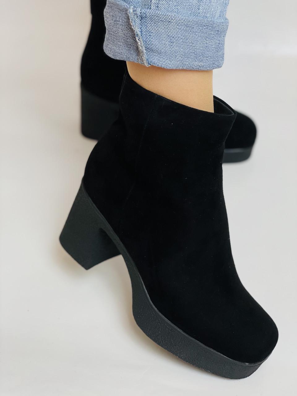 Ботинки женские зимние Polann р. 37 24,0 см Черный (2649)