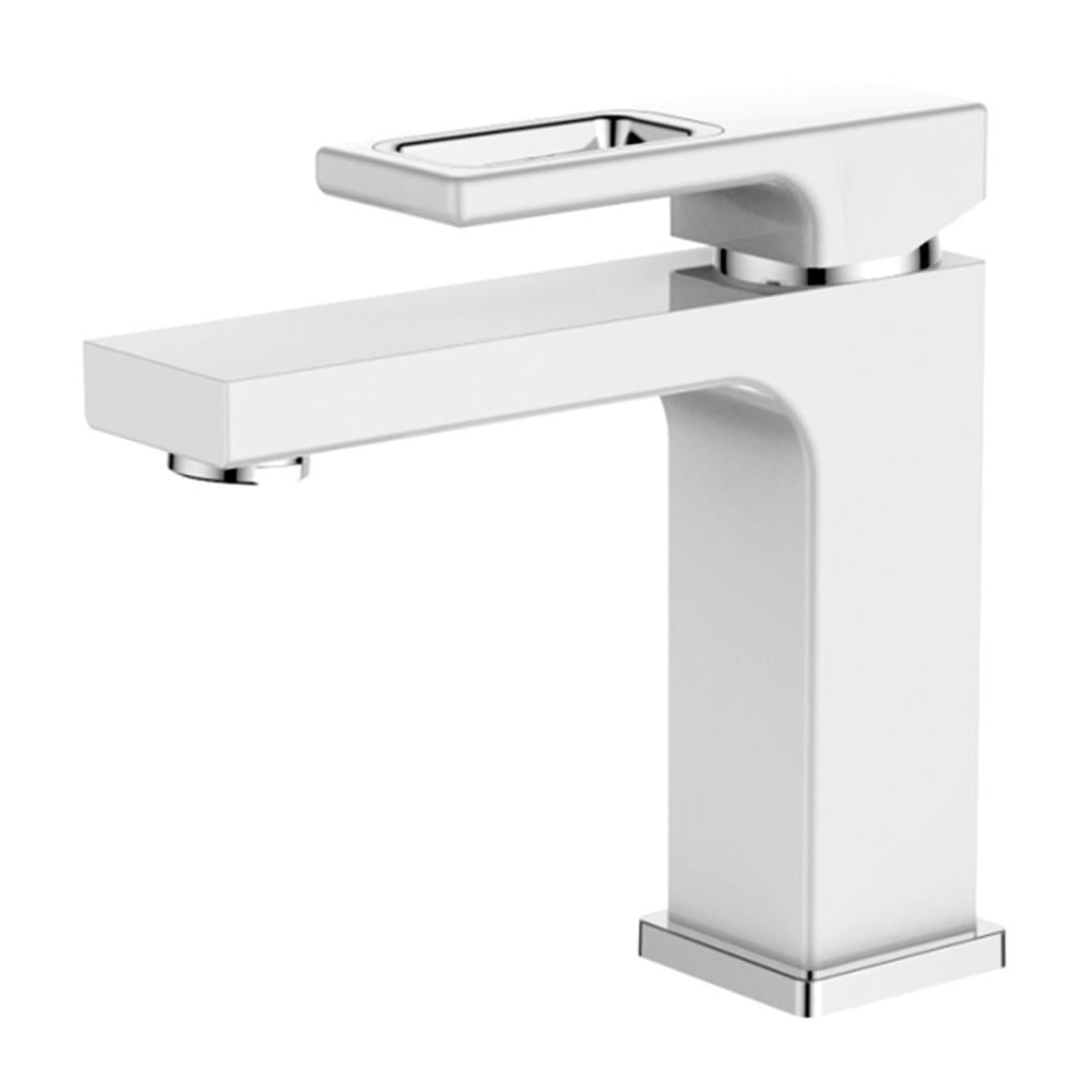 Смеситель для умывальника Lamber 10271W Белый/Хром (10271W)