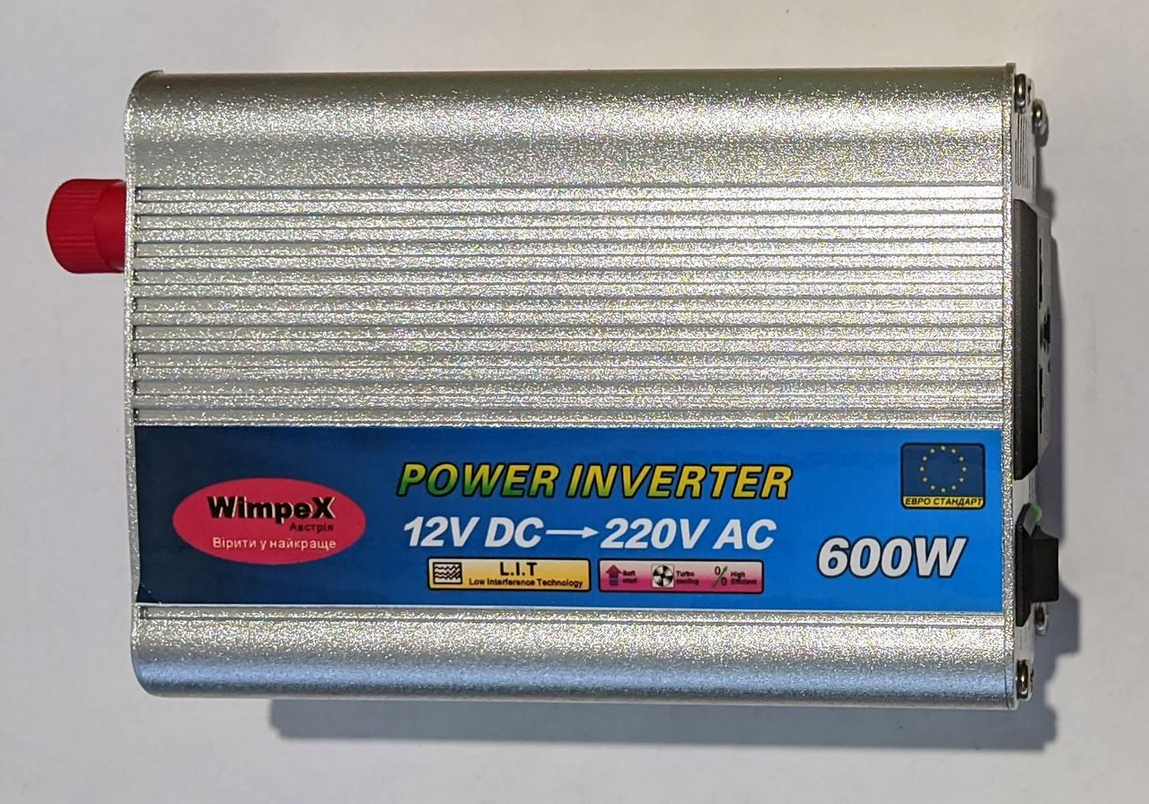 Автомобільний інвертор Wimpex 12V 220V 600W (000045339) - фото 2 Автомобільний інвертор Wimpex 12V 220V 600W (000045339) - фото 2