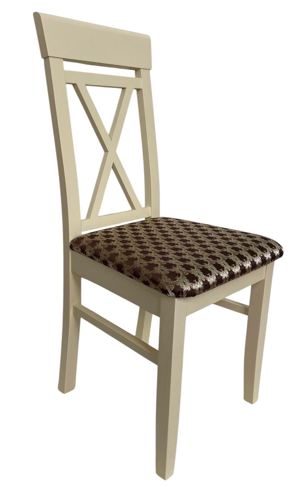 Стул обеденный Скиф ЖУР-18 деревянный Ваниль/Бруней браун (25713692)