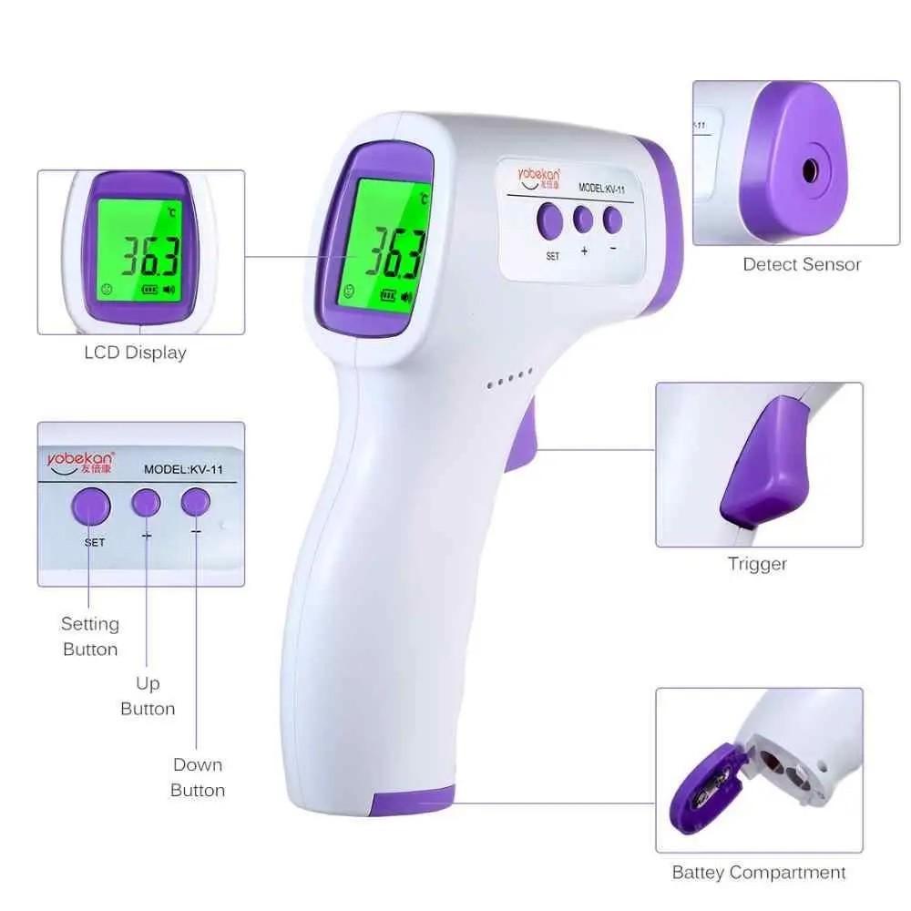 Термометр инфракрасный Non-contact 32°C - 42,5°C с сигнализацией Белый (GV-790) - фото 3 Термометр инфракрасный Non-contact 32°C - 42,5°C с сигнализацией Белый (GV-790) - фото 3