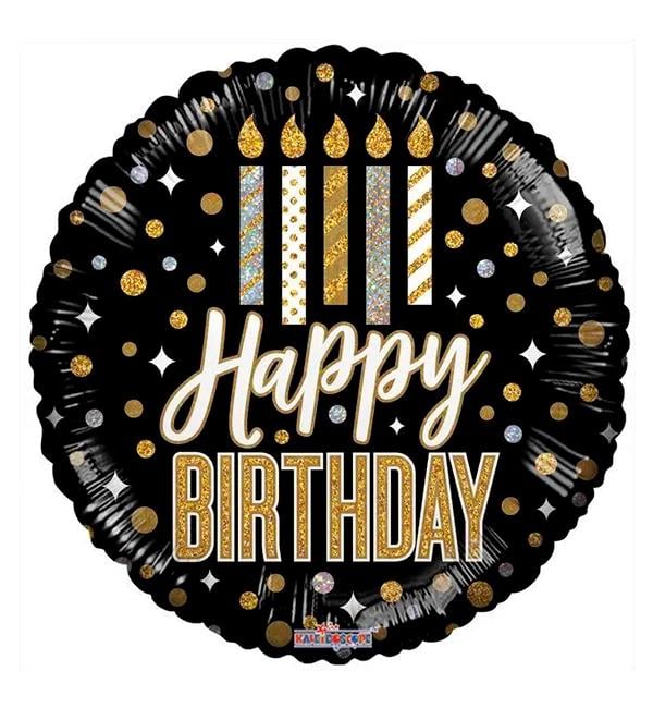 Воздушный шар Happy Birthday candles 45 см Воздушный шар Happy Birthday candles 45 см