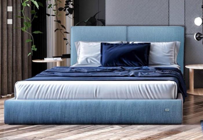 Кровать с подъемным механизмом двуспальная Delhi Comfort Jeans 180х190 см Синий