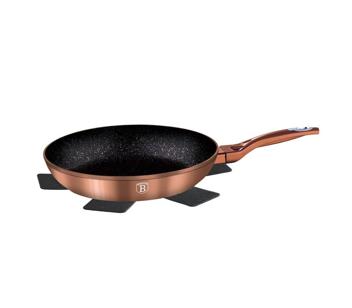 Сковорода Berlinger Haus Rosegold Metallic Line BH-1510N 28 см Коричневий (131071)