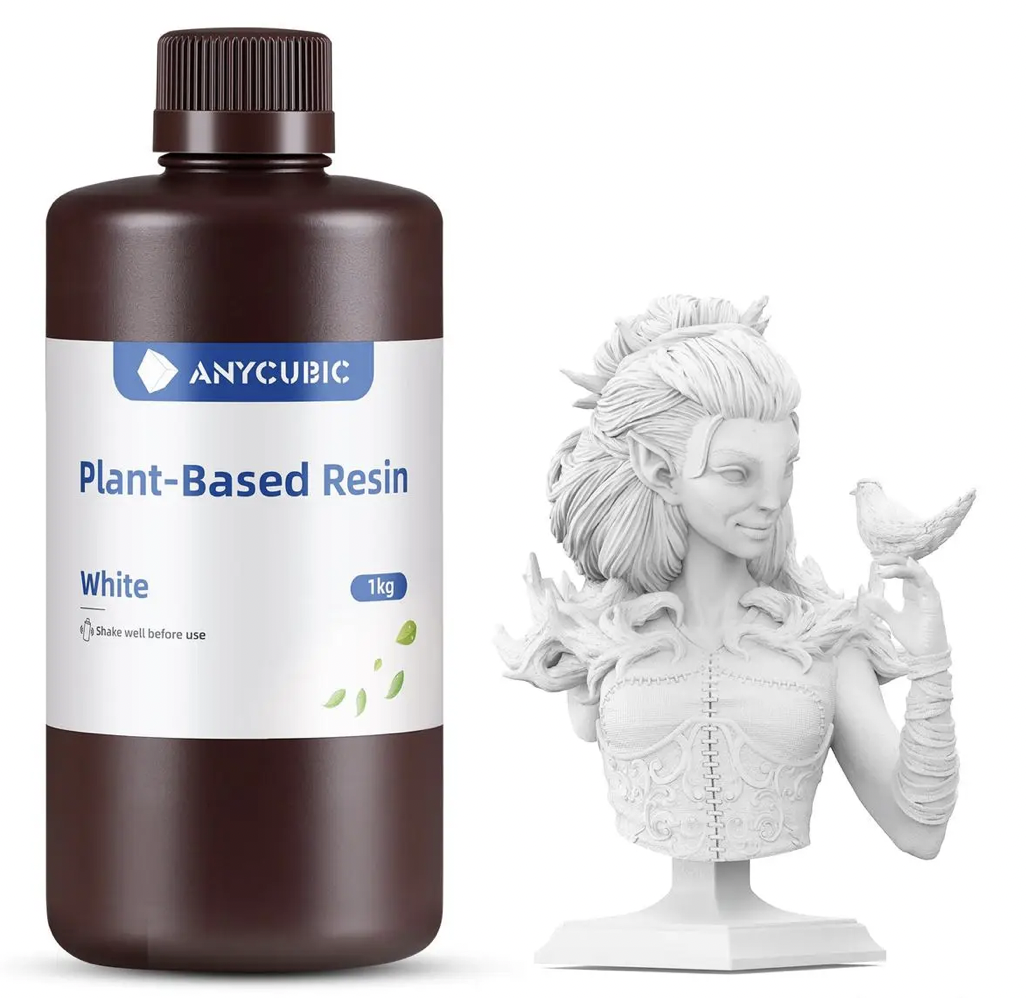 Фотополімерна смола Anycubic Plant-Based UV Resin на рослинній основі White (SSWWH-108E) Фотополімерна смола Anycubic Plant-Based UV Resin на рослинній основі White (SSWWH-108E)