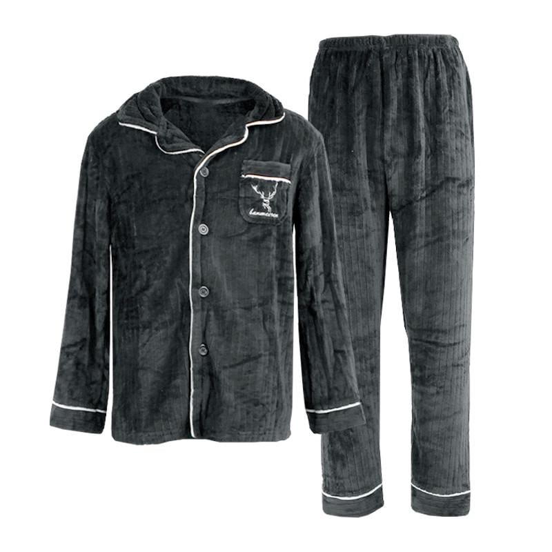 Пижама мужская теплая Lesko CK-214 рубашка с длинным рукавом и штаны 3XL Gray (31160212) Пижама мужская теплая Lesko CK-214 рубашка с длинным рукавом и штаны 3XL Gray (31160212)