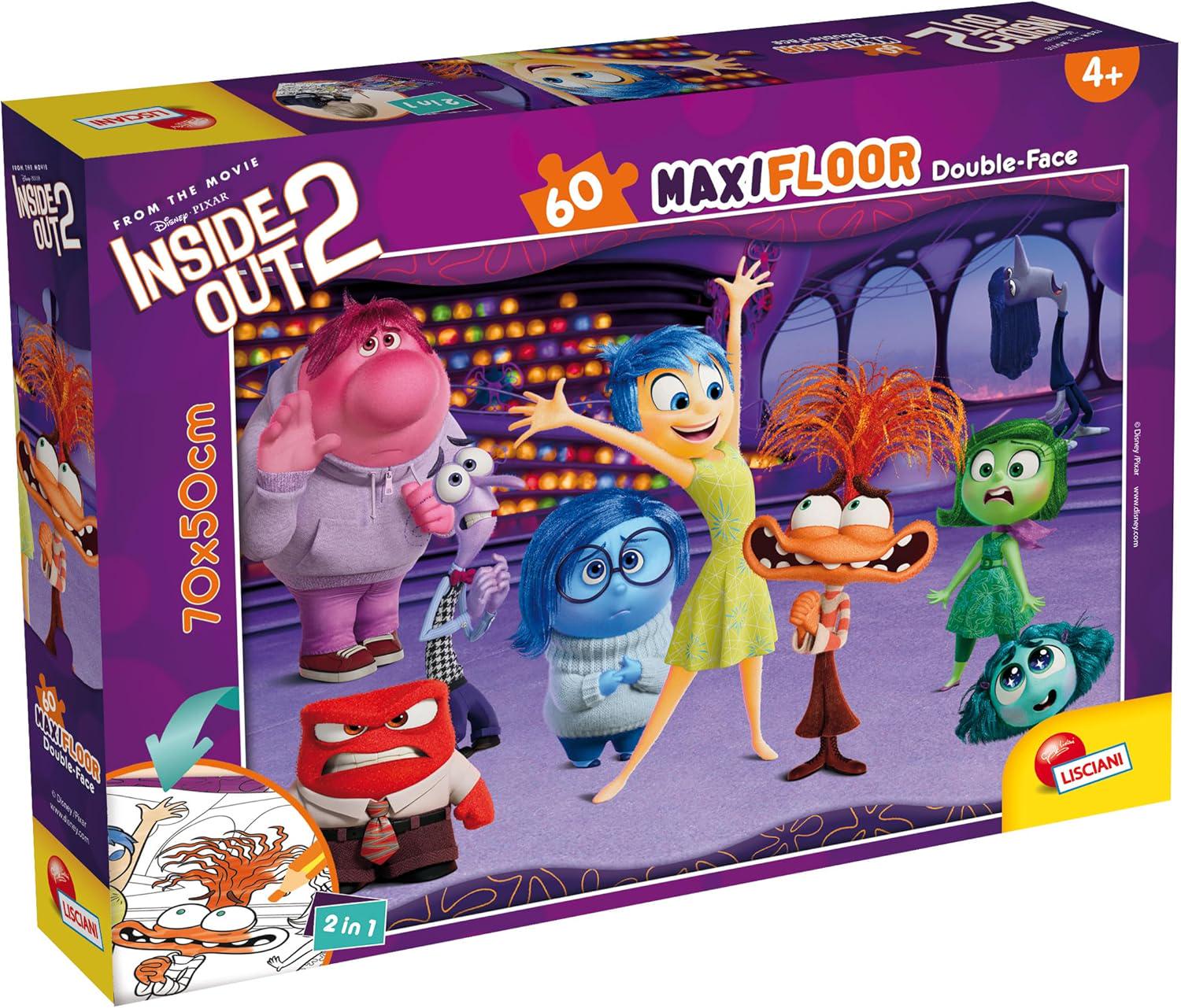 Пазлы 2в1 Мнениями наизнанку 2 Lisciani Disney Inside Out 2 двухсторонние 60 эл. 70×50 см (SKU-342)