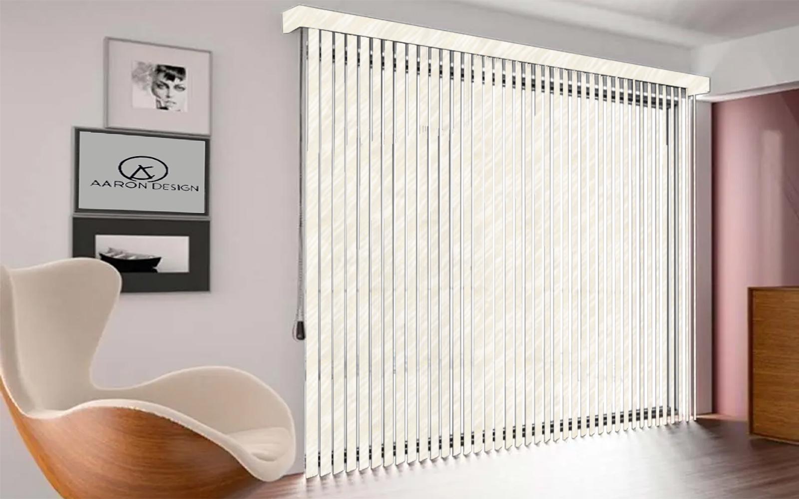 Жалюзи вертикальные Anna тканевые 242х150 см Cream (23355 - 2597) - фото 3