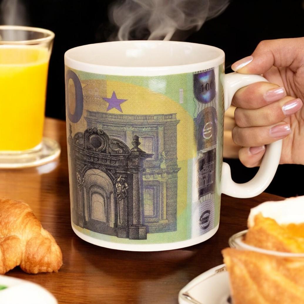 Большая керамическая кружка "Евро", 1 литр - фото 2