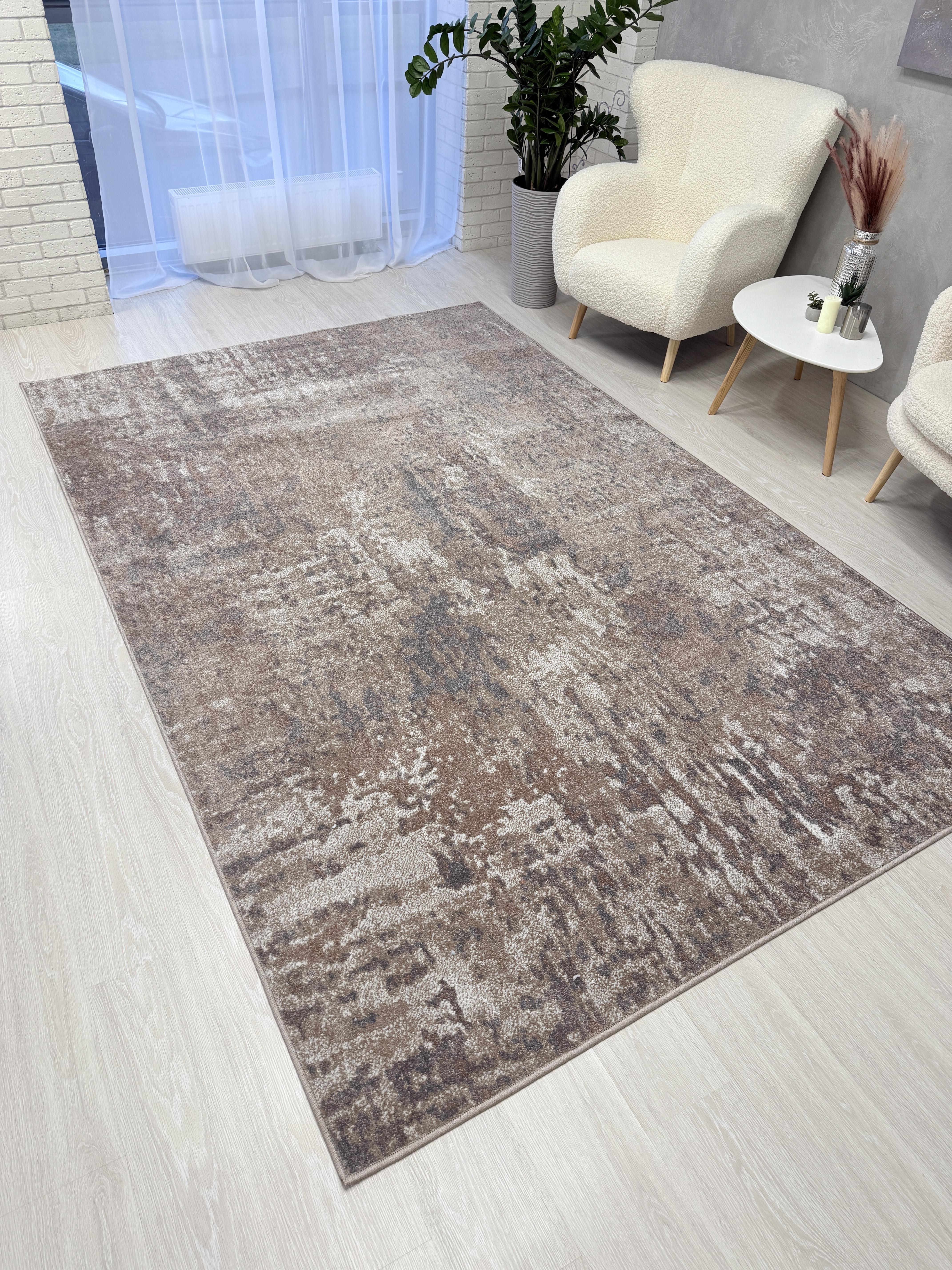 Ковер Mira с низким ворсом 200x400 см Бежевый с серым (24136/121B8) - фото 5