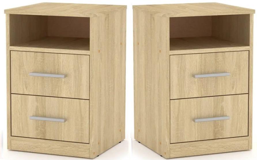 Тумба прикроватная Компанит ПКТ-2 2 шт. Дуб сонома (26644852)