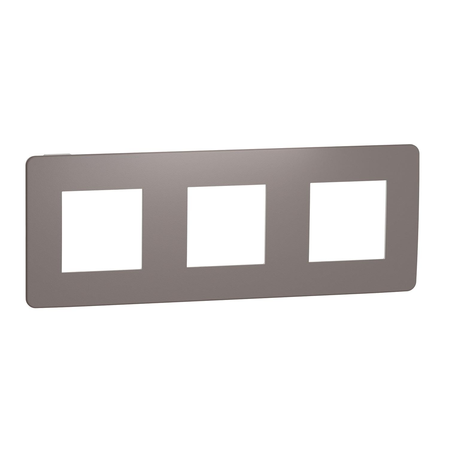 Рамка Schneider Electric 3-постовая ABS-UV Unica Шоколадный/Белый (NU280616)