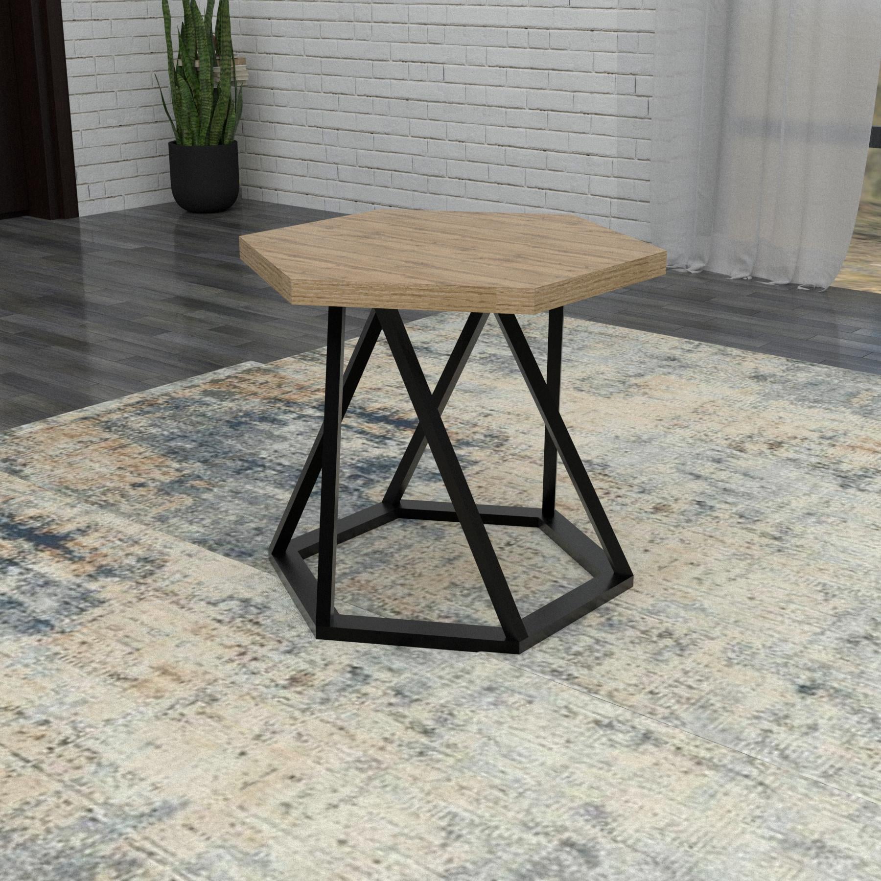 Журнальный столик EcoLoft Aurelia DSP-1158 в стиле лофт Дуб Аппалачи (24365660)