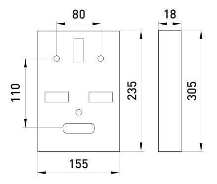 Панель під 1-ф лічильник E.NEXT e.panel.stand.f.1 навісний 235х155х18 мм (s030001) - фото 2 Панель під 1-ф лічильник E.NEXT e.panel.stand.f.1 навісний 235х155х18 мм (s030001) - фото 2