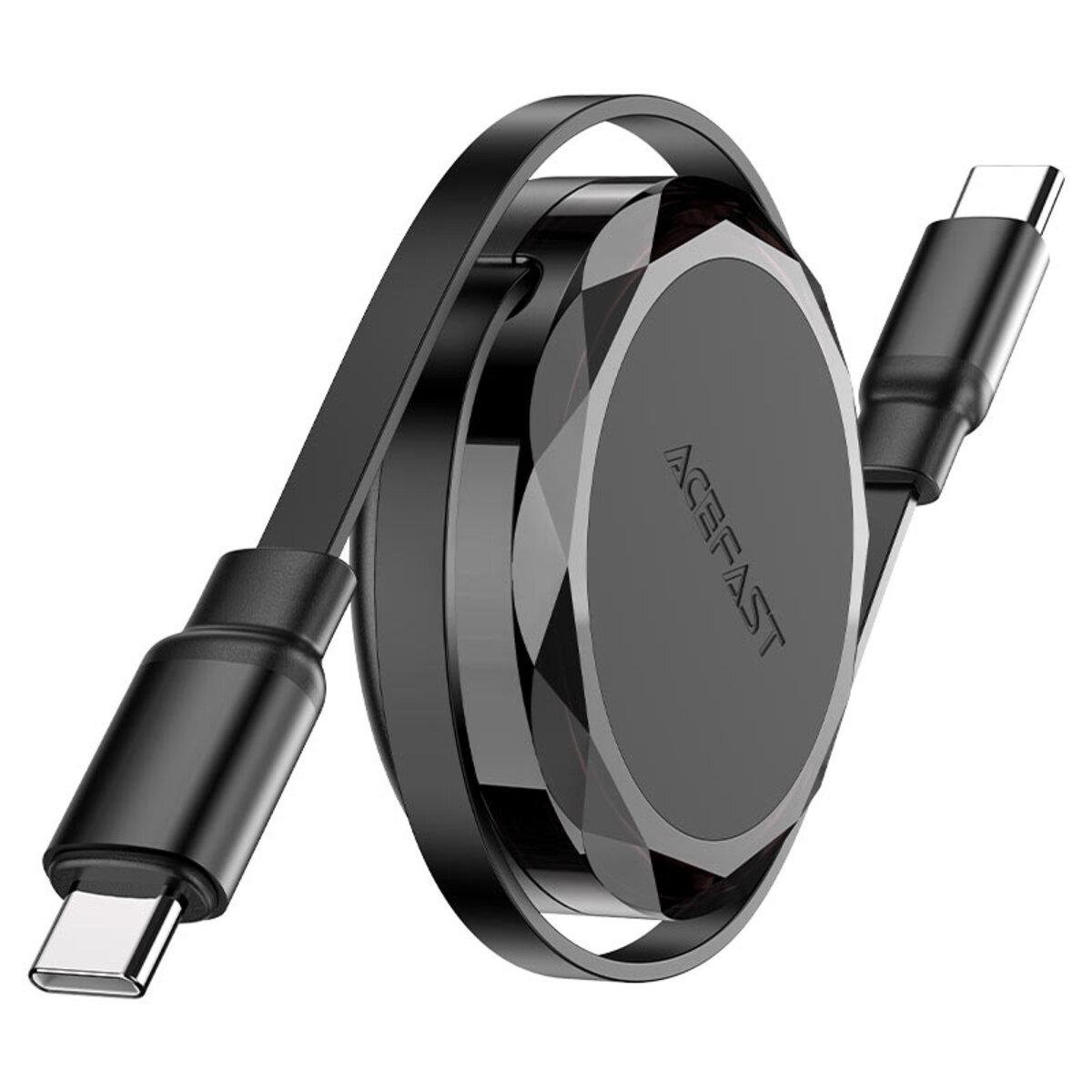 Кабель Acefast C13-03 USB-C для USB-C 60W зарядка и передача данных Черный (606216)