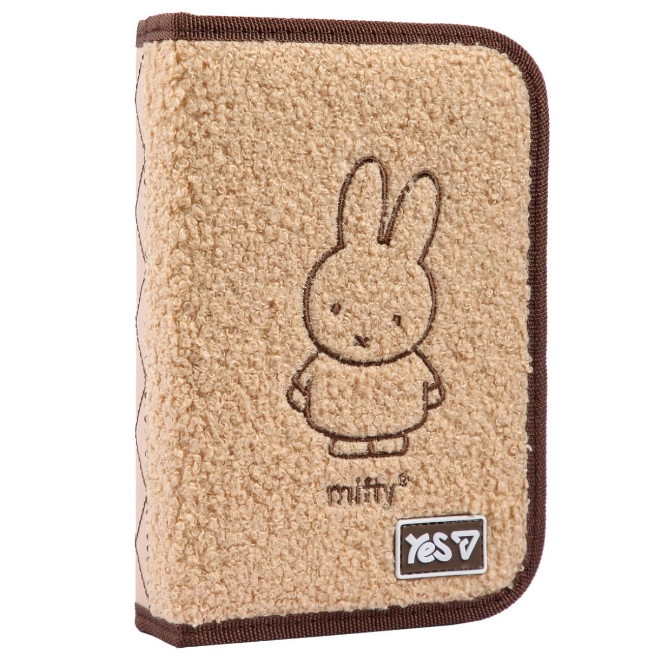 Пенал школьный жесткий с 1 клапаном и прозрачным карманом YES Miffy Bunny HP-04-N (533750)