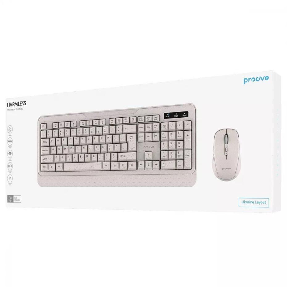 Комплект клавиатуры и мыши Proove Harmless Ukr/Eng раскладка - фото 7 Комплект клавиатуры и мыши Proove Harmless Ukr/Eng раскладка - фото 7